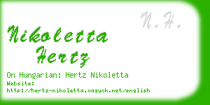 nikoletta hertz business card